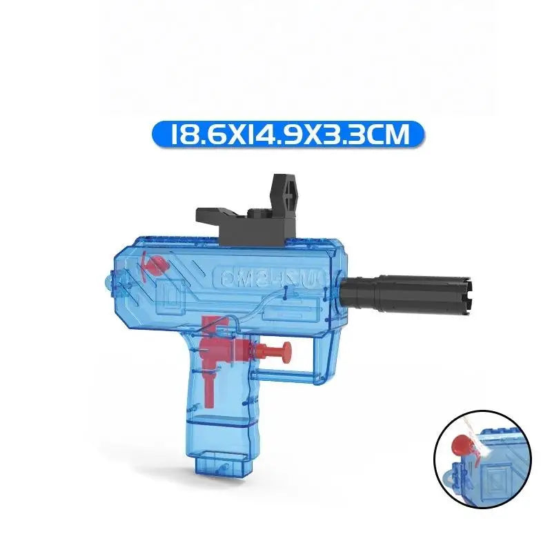 1Pcs Non Electric UZI Water Pistol | High Pressure Full Automatic Summer Beach Toy for Kids and Adults