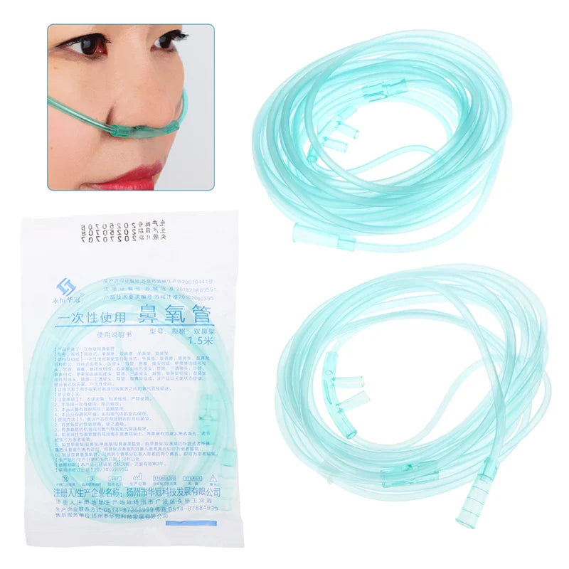 1.5m 3m 5m Nasal Cannula Oxygen Tube | Disposable Plastic Oxygen Tubing for Home and Hospital Use