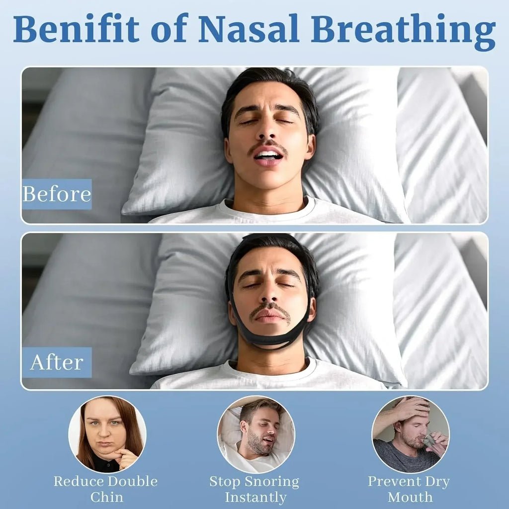 Adjustable Neoprene Anti-Snoring Chin Strap | Sleep Aid for Snoring Relief