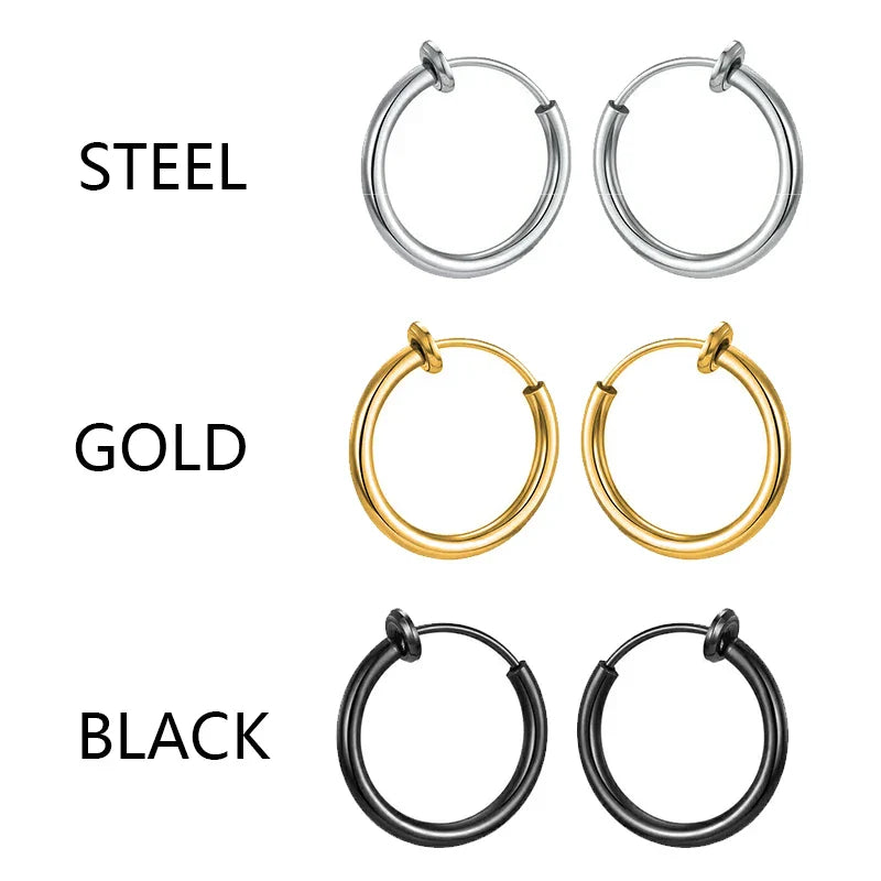 1 Pair Punk Clip On Earrings | No Hole Ear Cuff for Men and Women