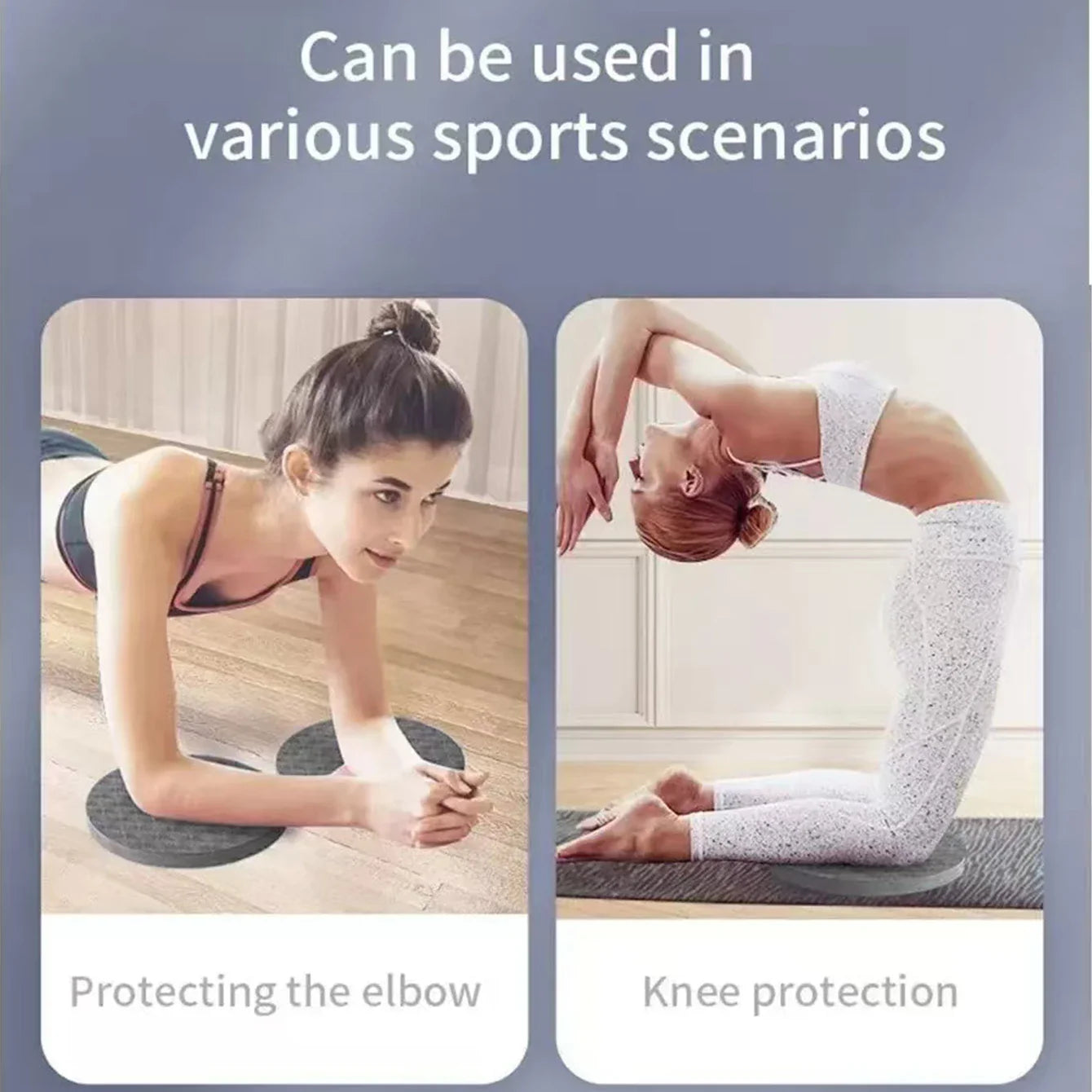 2 Pack Yoga Knee Pads | Thick TPE Foam Cushion for Knees Elbows and Wrists