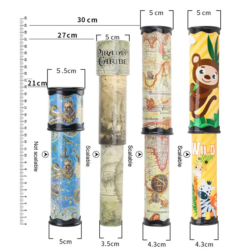 Scalable Rotation Kaleidoscope | 30cm Magic Educational Toy for Children