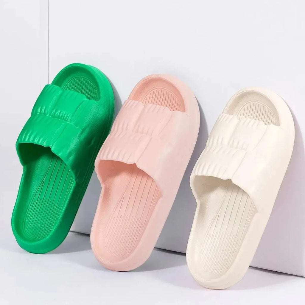 Women's Cloud Slippers with Soft Thick Sole | Non-Slip EVA Flip Flops for Indoor and Outdoor Use