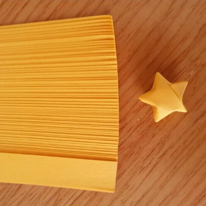 Origami Lucky Star Paper Strips Kit | DIY Folding Craft for Wishing Star Decorations