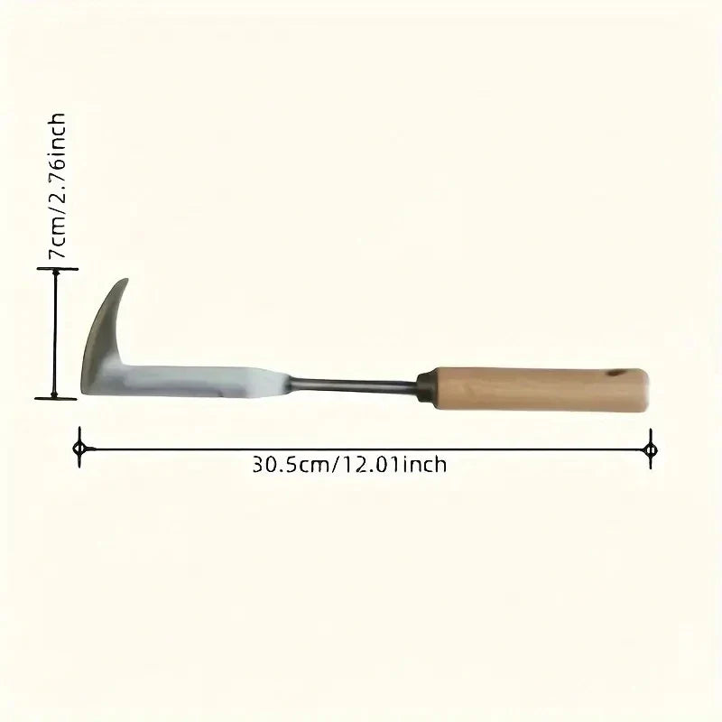 Heavy-Duty Carbon Steel Hand Shovel | Ergonomic Weeding Tool for Cracks and Gardens