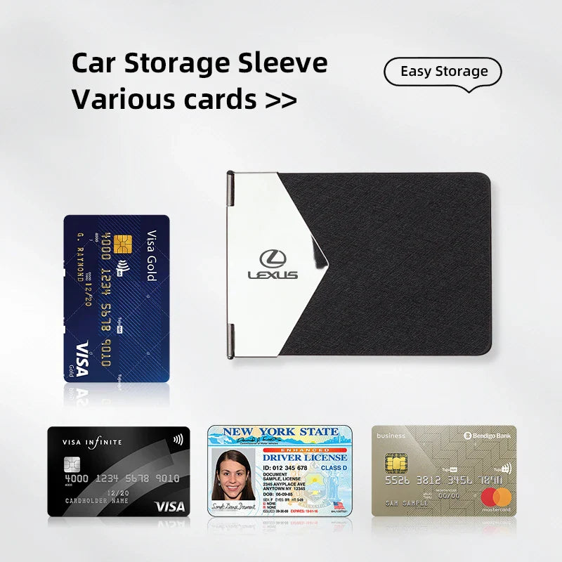 Thin Aluminum Credit Card Holder for Lexus | Laser Engraved ID Case
