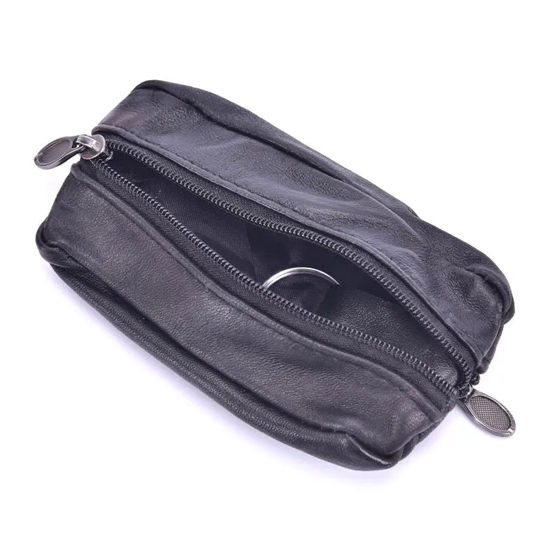 Mini Zipper Soft Purse | Unisex Small Wallet for Money and Pocket Change