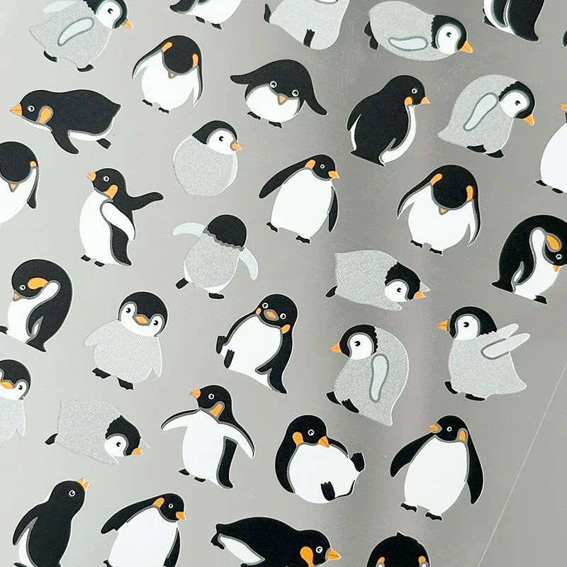 NEKONI Animal Stickers for Scrapbooking | Cute Penguin Dinosaur DIY Journal Decor