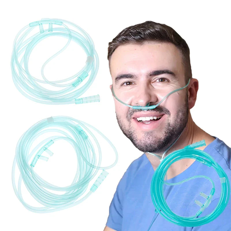1.5m 3m 5m Nasal Cannula Oxygen Tube | Disposable Plastic Oxygen Tubing for Home and Hospital Use