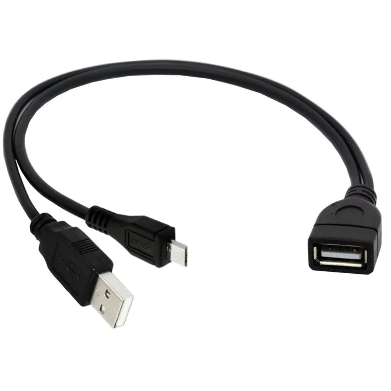 2-in-1 Micro USB to USB OTG Adapter with Power Cable | For Fire Stick, PlayStation Classic & More