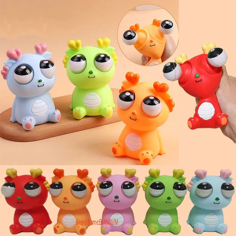 Silly Eyeball Pop Squeeze Toys | Stress Relief Animal Gifts for Kids and Adults