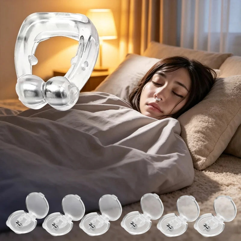Portable Anti-Snore Nose Clips 6 Pack | Physical Nasal Dilator for Better Sleep