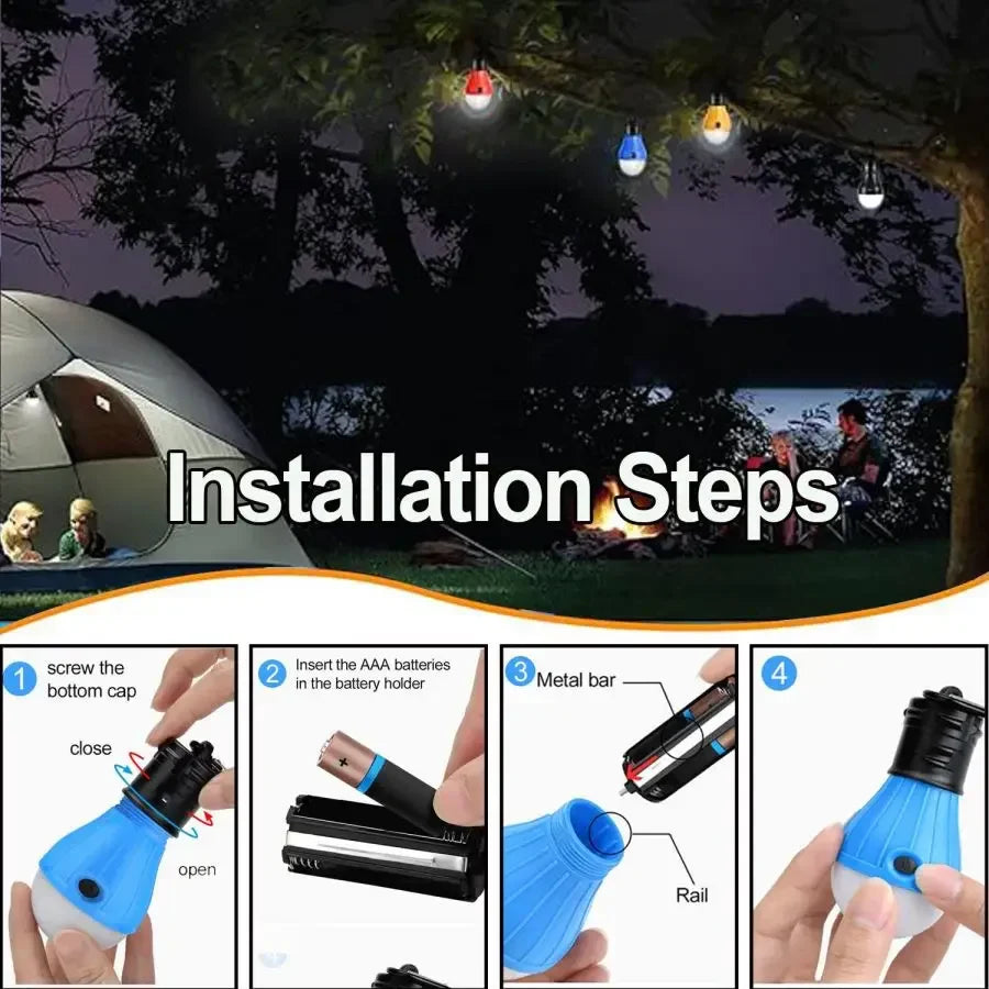 Portable Camping Light | Super Bright LED Lantern Bulb for Emergencies