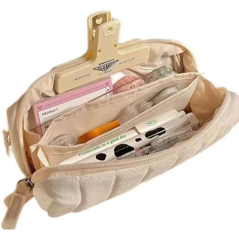 Cloud Bread Milk Fufu Pencil Case | Aesthetic Large Capacity Pencil Bag
