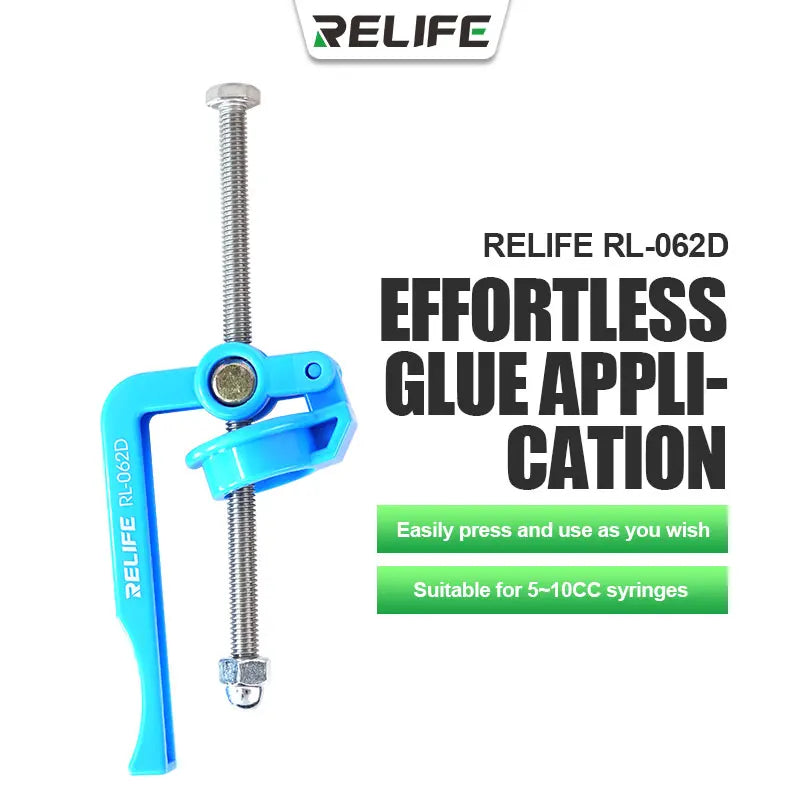 RELIFE 5CC~10CC Manual Rosin Flux Barrel Extruder | Labor-Saving Glue Gun for Syringe