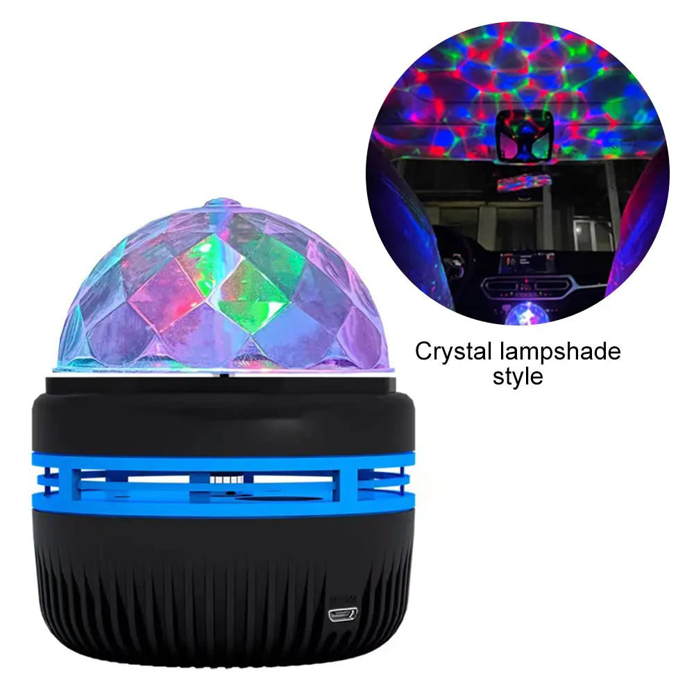 Starry Moon Night Light Projector | USB RGB Rotating Ambiance Lamp for Kids Room