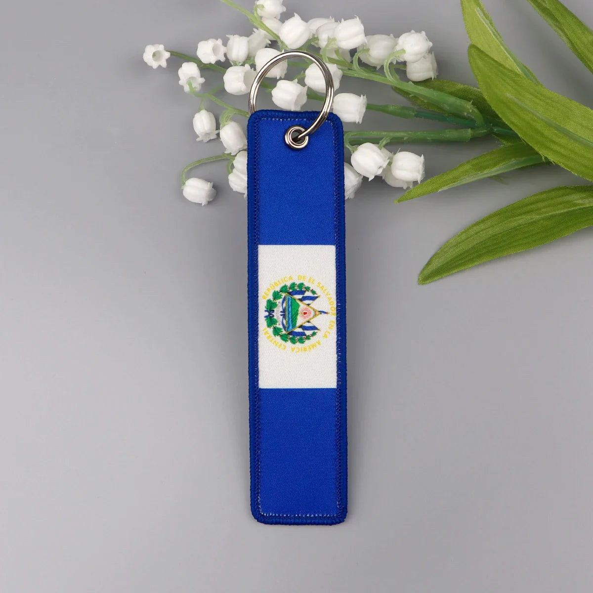National Flags Embroidered Key Fob | Fashion Keychain Gift for Men and Women