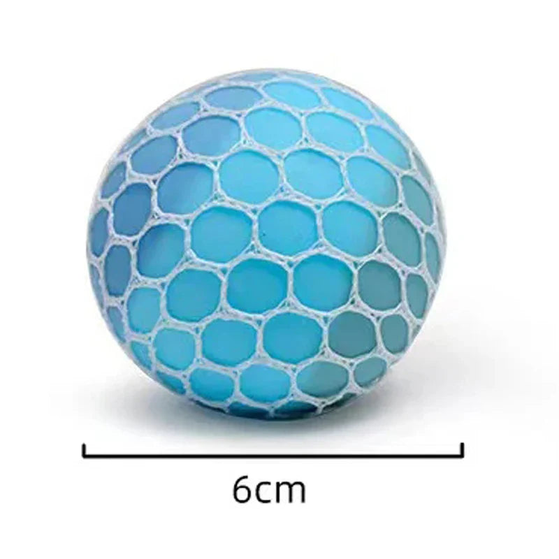 6CM Hand Squeezed Tri Color Stress Ball | Slow Rebound TPR Sensory Toy