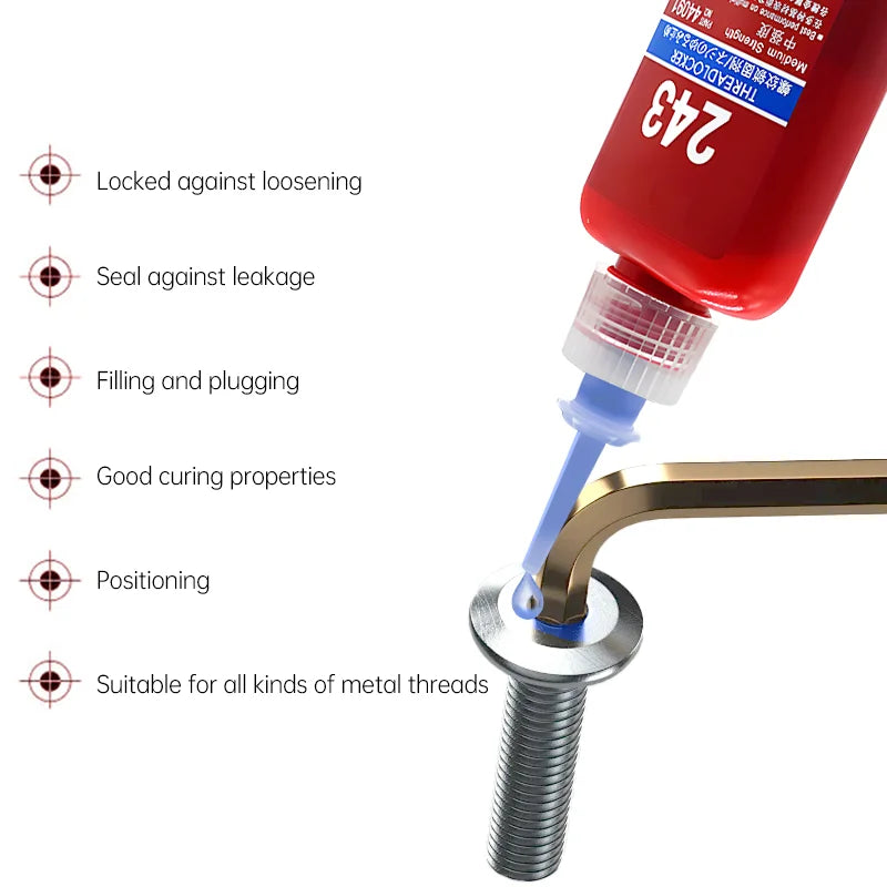 50ml Threadlocker Anaerobic Glue | Anti-Loose Screw Fastening Sealant