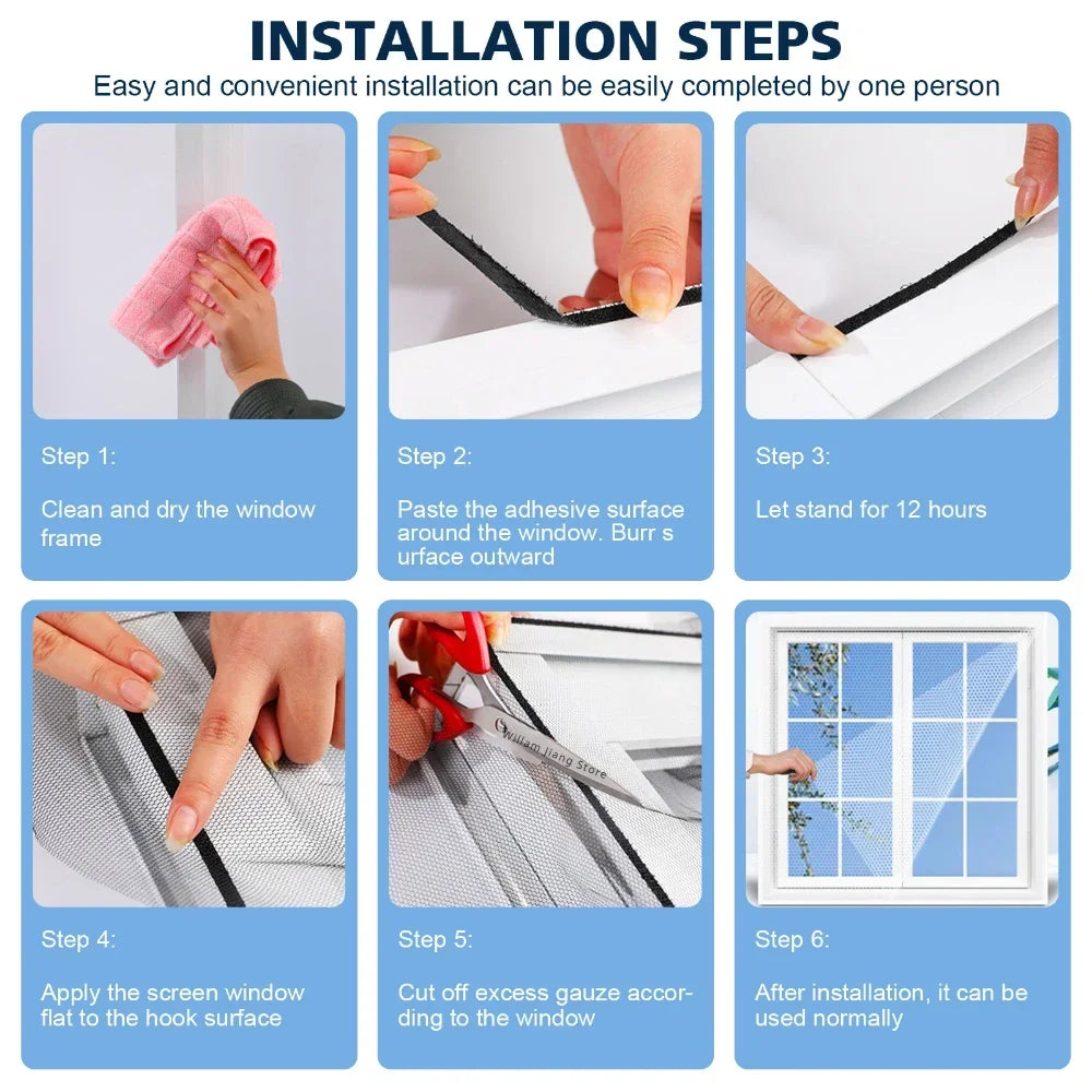 Self-Adhesive Mosquito Net for Windows | DIY Insect Screen Curtain