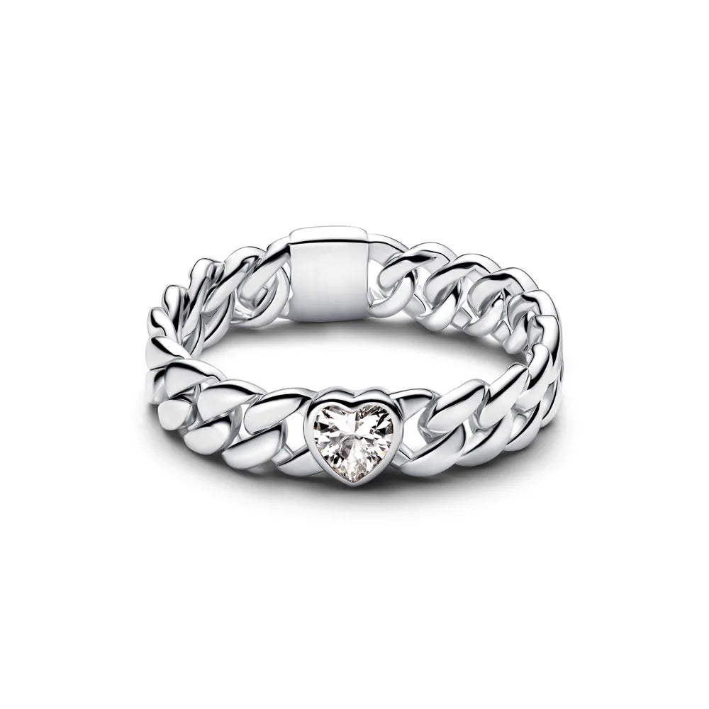 925 Silver Heart Pink Bow Ring | Fine Jewelry for Women