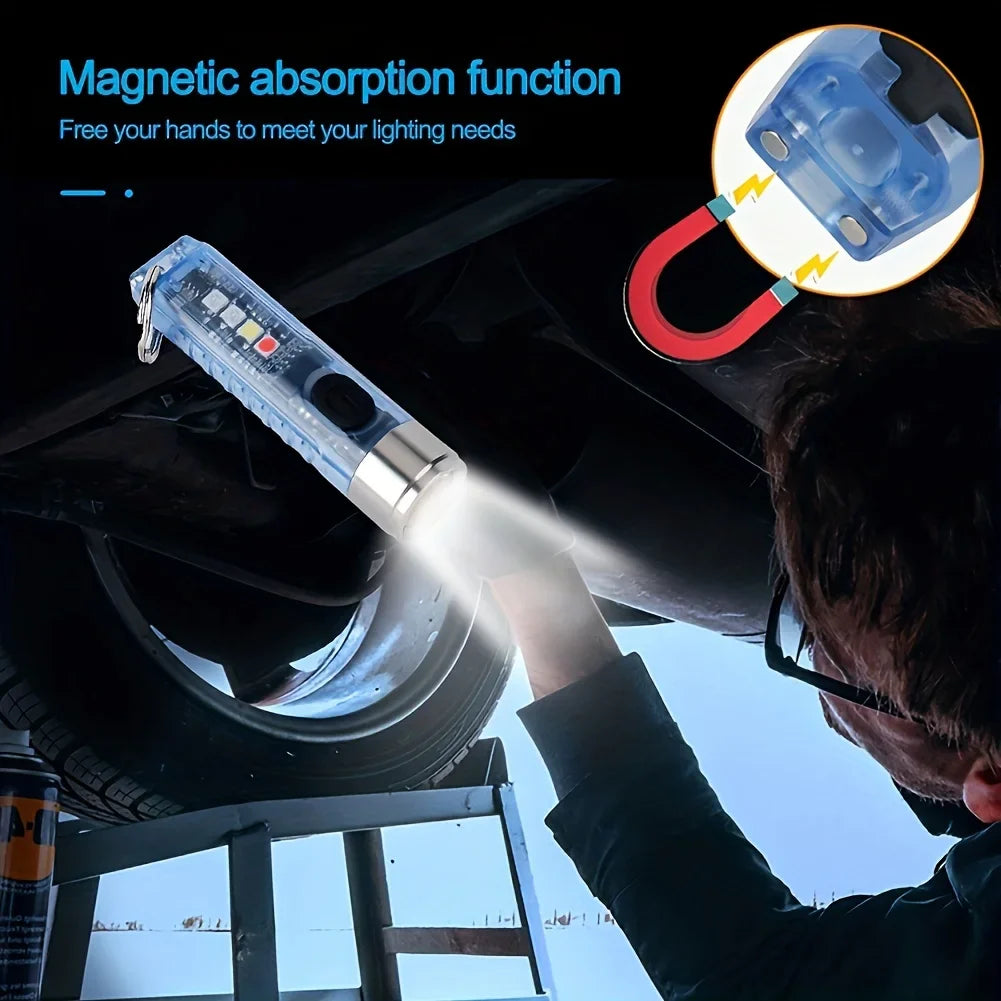 Mini Keychain Light | Portable LED Flashlight with USB Charging