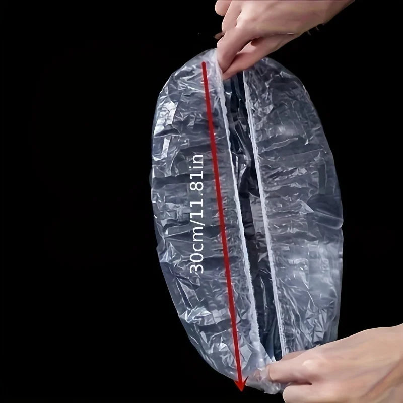 100pcs Disposable Plastic Wrap Covers | Food Grade PE Bowl Covers