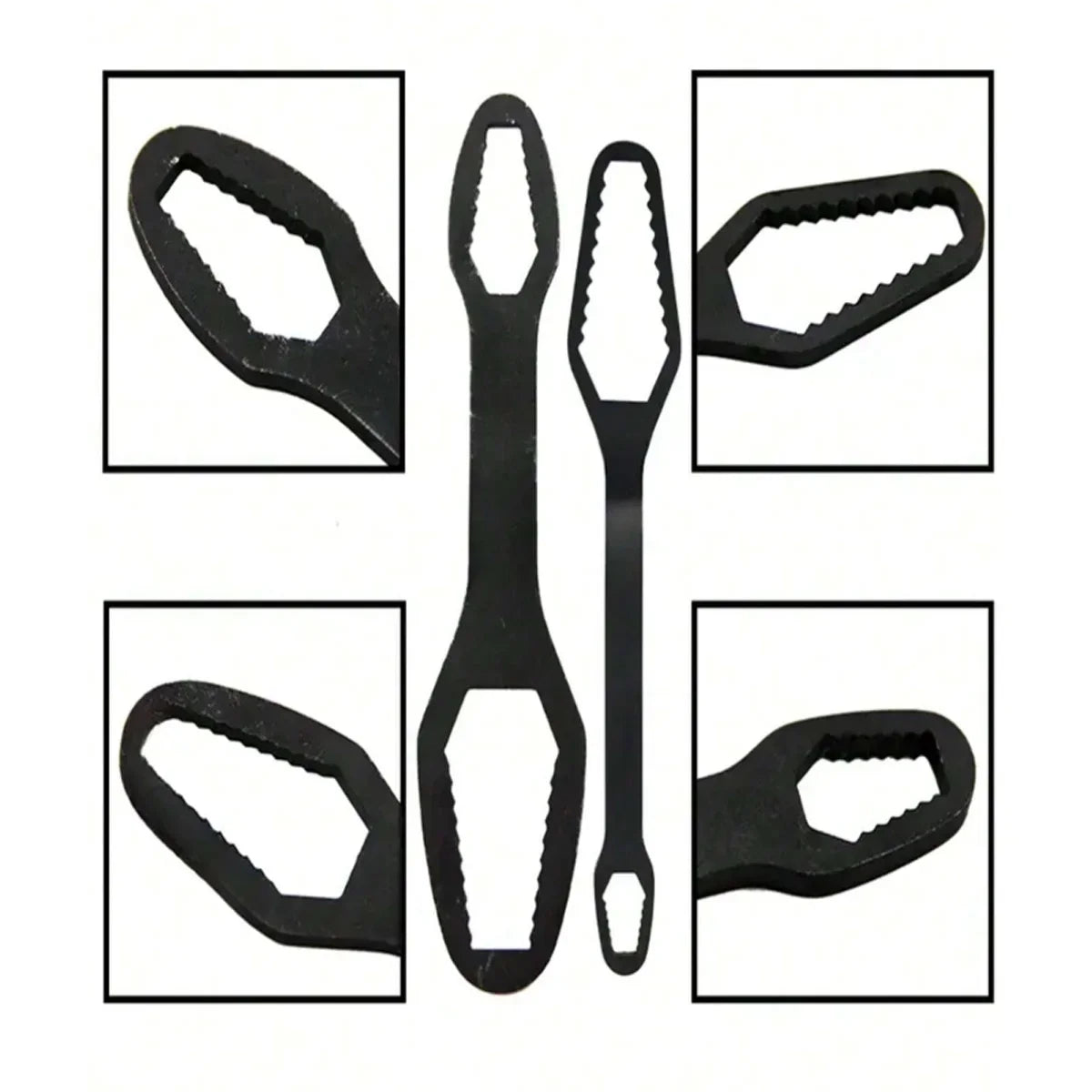 Adjustable Self-Tightening Double Head Wrench | Multi-Functional Tool for Cars, Bicycles, and Homes