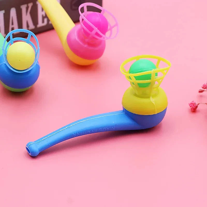 Suspended Blow Pipe Blow Ball Game | Children Balance Training Floating Ball Toy