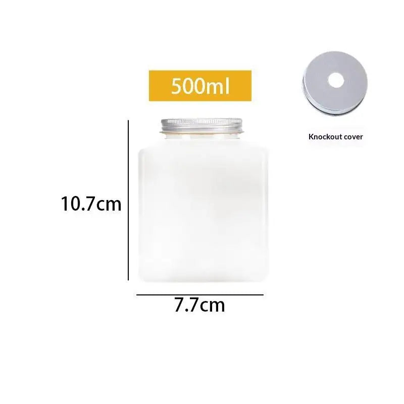 Plastic Disposable Square Bottle 500ML 650ML | Leakproof Juice, Milk Tea & Yogurt Container for Home and Commercial Use