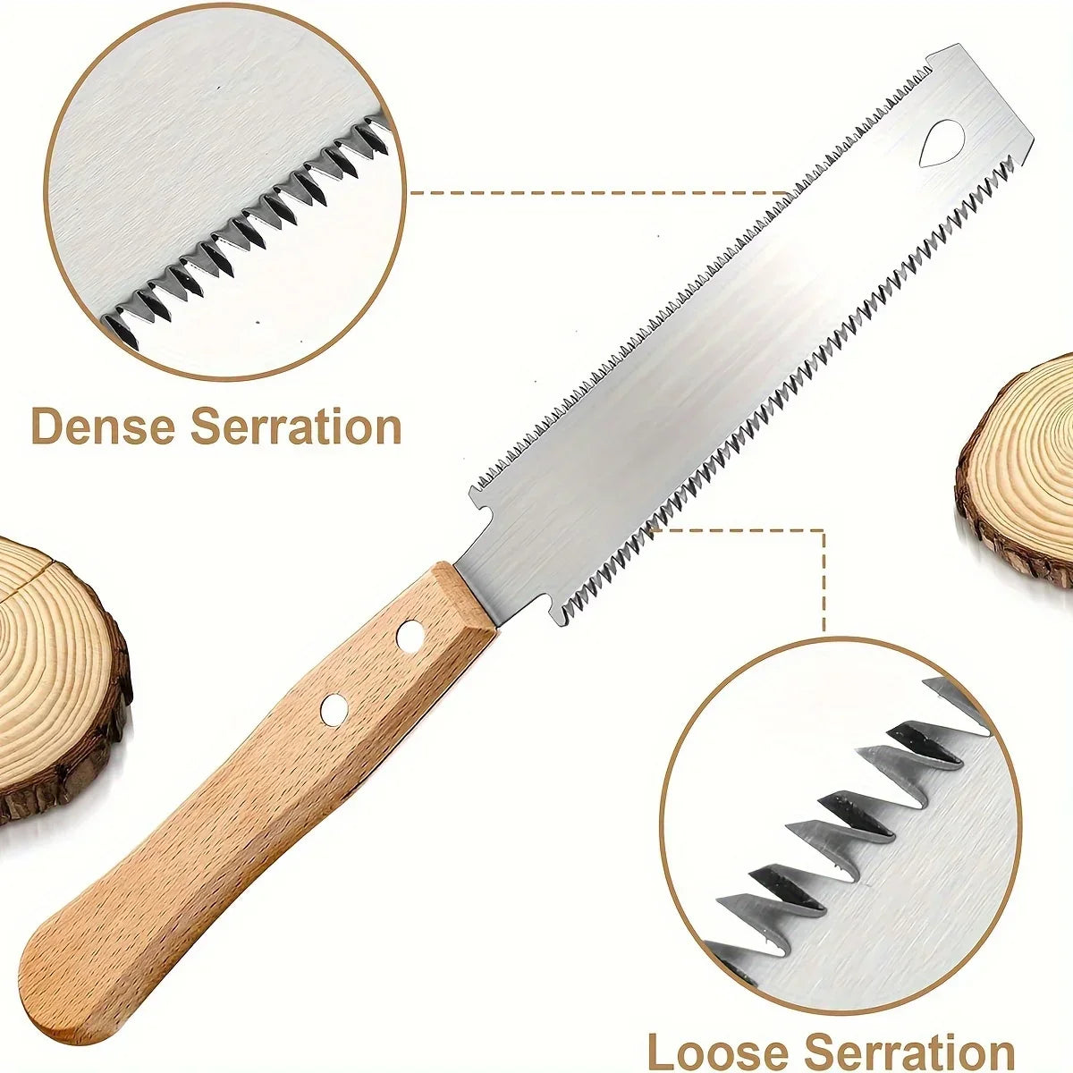 6-Inch Hand Saw with Double-Sided Flexible Blade | Flush Cutting Woodworking Tool