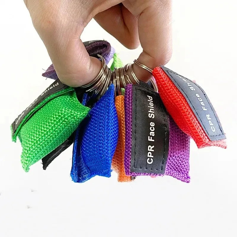 Compact CPR Face Shield Keychain | Portable First Aid Rescue Tool