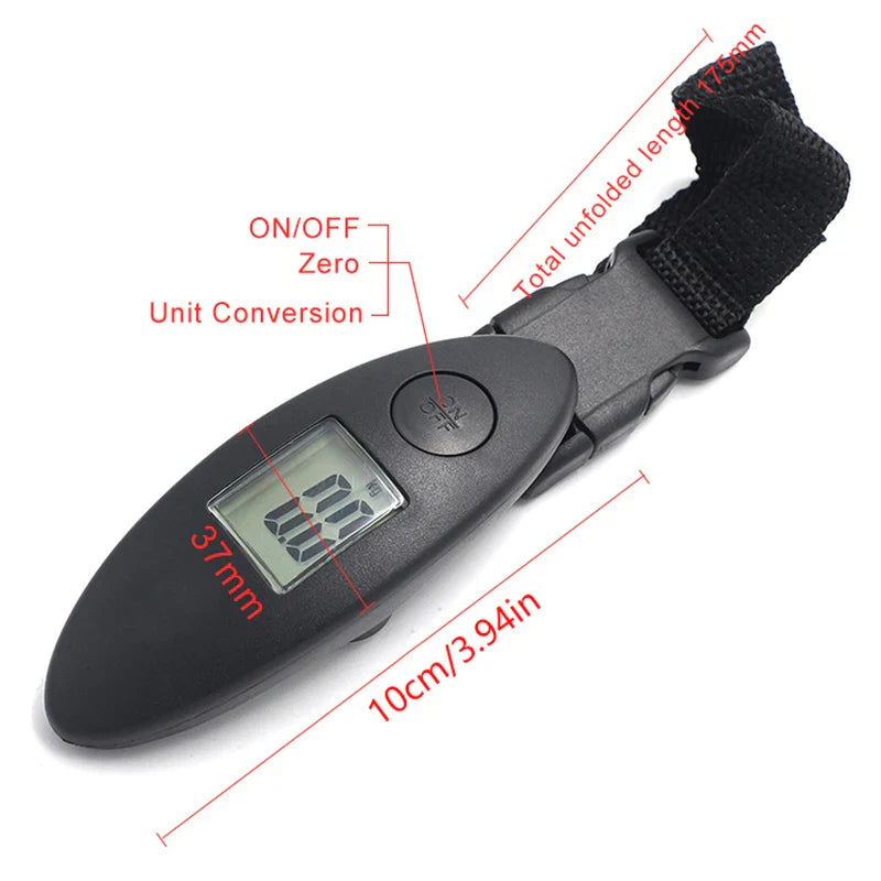 Portable Digital Hanging Luggage Scale | 40kg Capacity Travel Scale