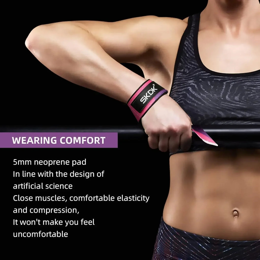 Adjustable Weightlifting Wrist Straps | Non-Slip Gym Lifting Support Bands