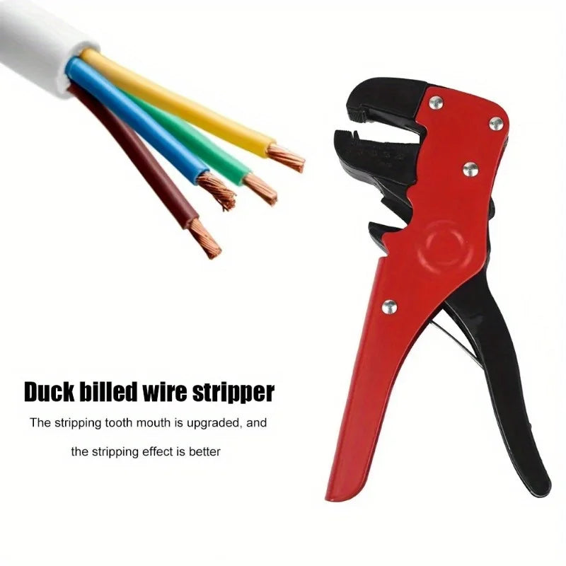 Plastic Steel Multifunctional Duckbill Wire Strippers | Reset Spring Cable Crimper