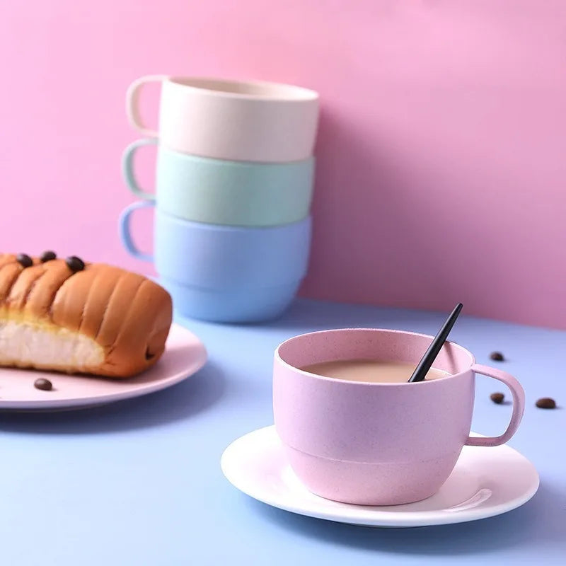 4pcs/set Multi-functional Minimalist Coffee Drink Cup | Portable Colorful Large Cup Set