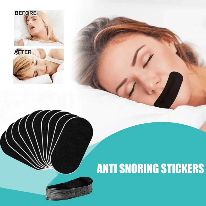 50pcs Black Mouth Tape for Snoring | Anti-Snore Sleep Aid