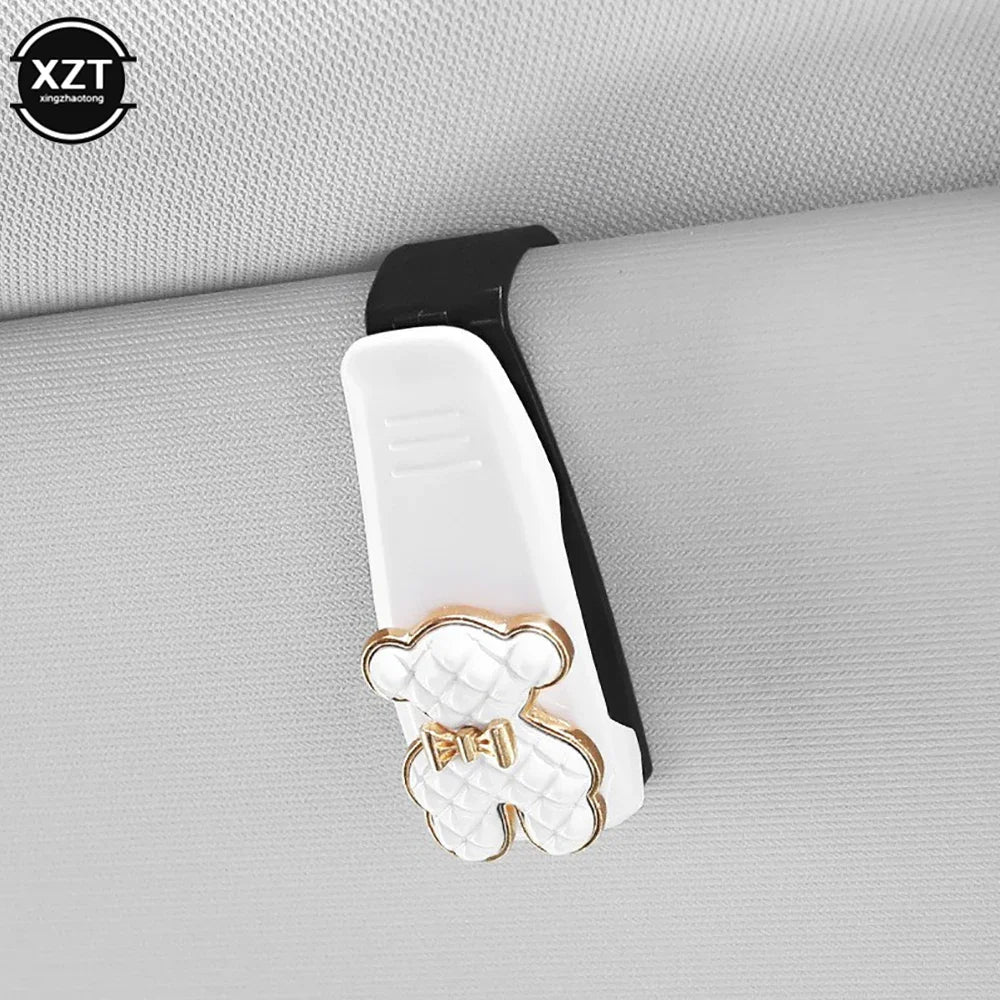 Auto Sun Visor Glasses Fastener Clip | Universal Car Sunglasses Holder