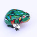 Classic Tin Wind-Up Jumping Iron Frog Toy | Vintage Clockwork Toy for Kids