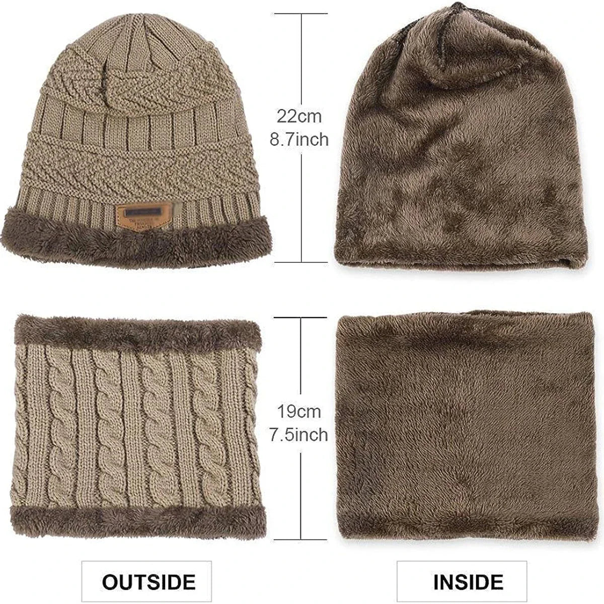 Kids Warm Knitted Hat and Scarf Set | Winter Accessories for Children