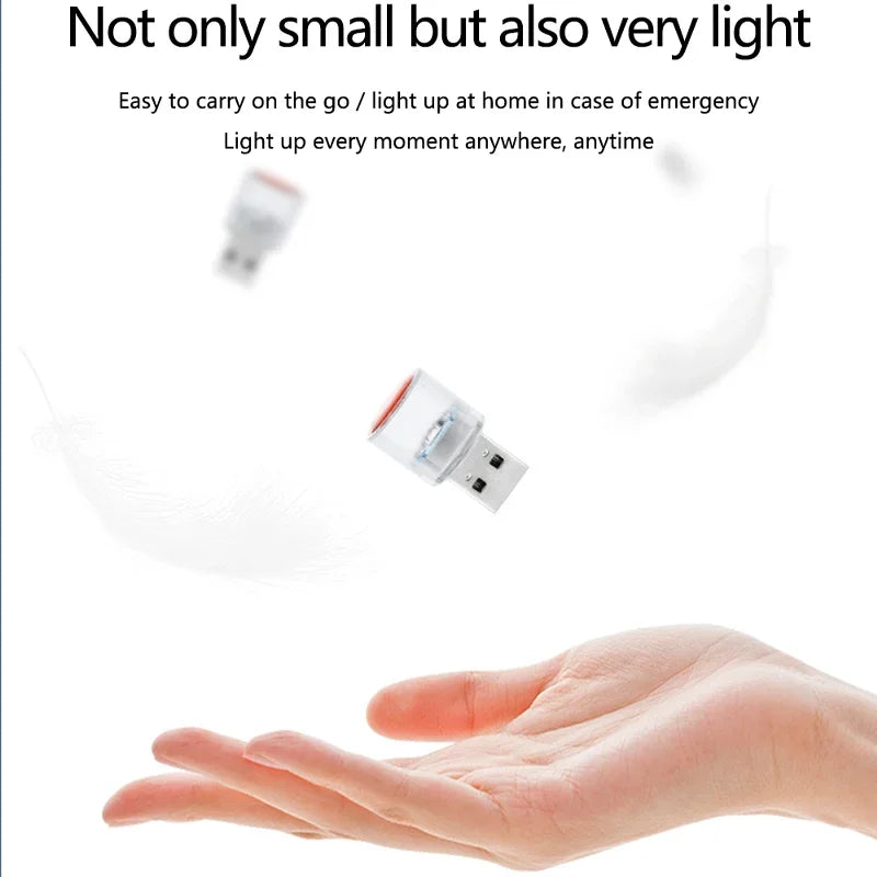 USB Mini RGB Night Light | LED Ambient Decorative Lamp for Bedroom, Car, Office