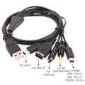 5-in-1 Multi-Console USB Charging Cable | 1.2M Fast Charger Cord for Nintendo 3DS, DSi, Wii U, GBA, PSP