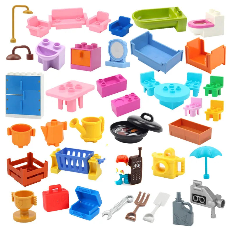 Play House Building Blocks Set | Compatible Furniture Accessories for Kids