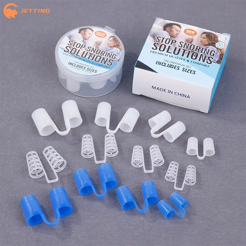 Silicone Anti Snore Nasal Dilators | Snoring Aid Nose Clip Set