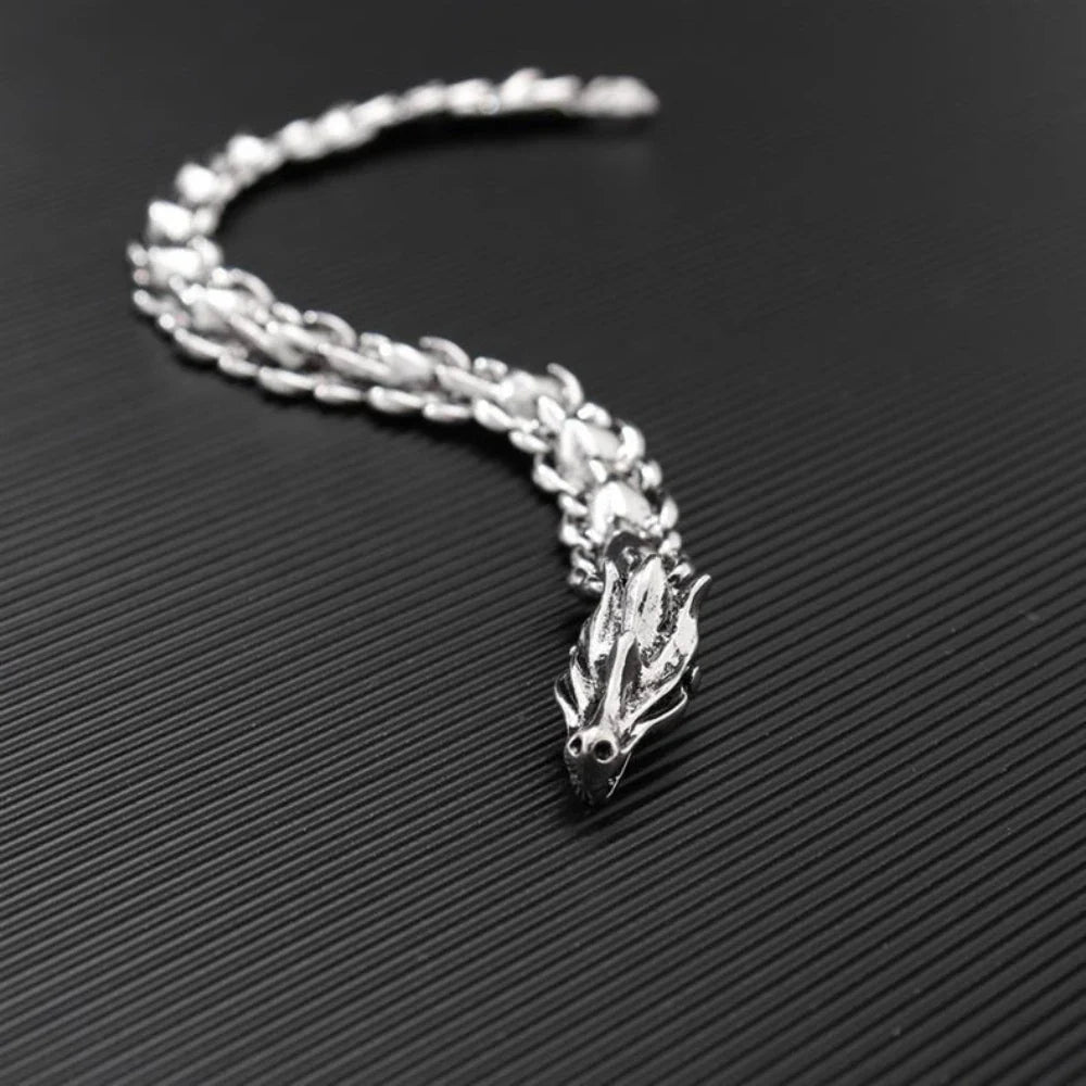 Hip Hop Punk Dragon Scale Bracelet | Bold Keel Design for Men