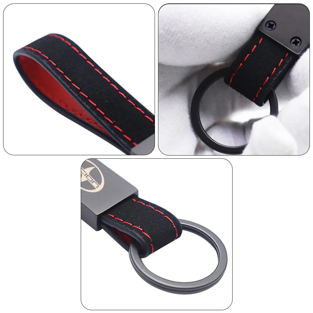 Leather Keychain for Toyota Scion xA xB xD iQ tC | Car Accessories