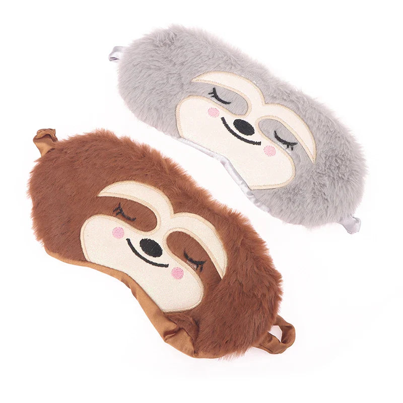 Cartoon Monkey Sleep Mask | Cute Plush Eye Mask for Kids and Adults