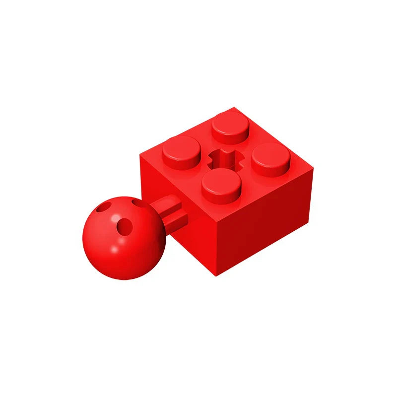 Gobricks GDS-976 Technical Brick Modified 2 x 2 with Ball Joint and Axle Hole | Compatible with Lego 57909