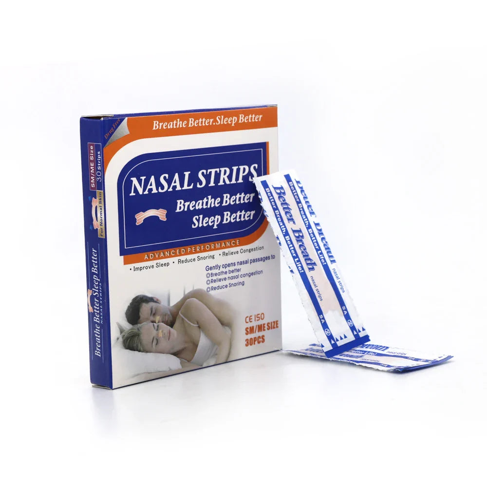 Anti-Snoring Nasal Strips | 30 Patches for Better Breathing and Restful Sleep
