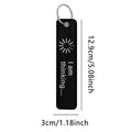 Embroidery Key Fob Keychain | Black Tag for Cars Motorcycles